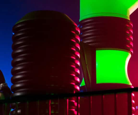 People playing laser tag in the laser tag arena